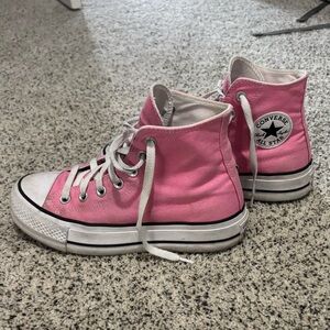 Converse Pink Platform High-Tops